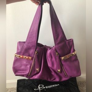 B. Makowsky Purple Shoulder Bag